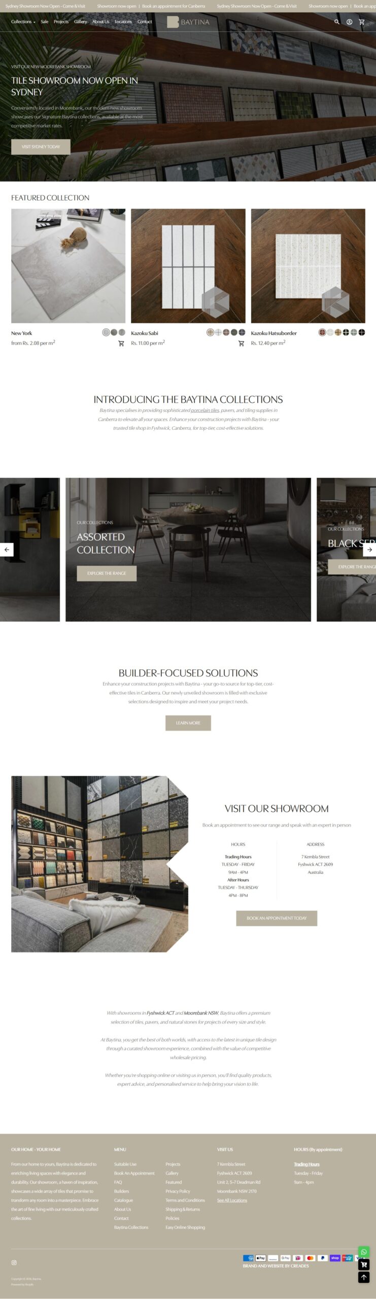 Canberra’s leading Tile Company — Baytina